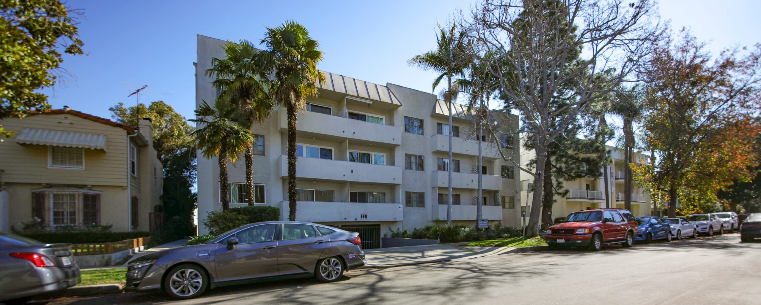 street view of apartment building