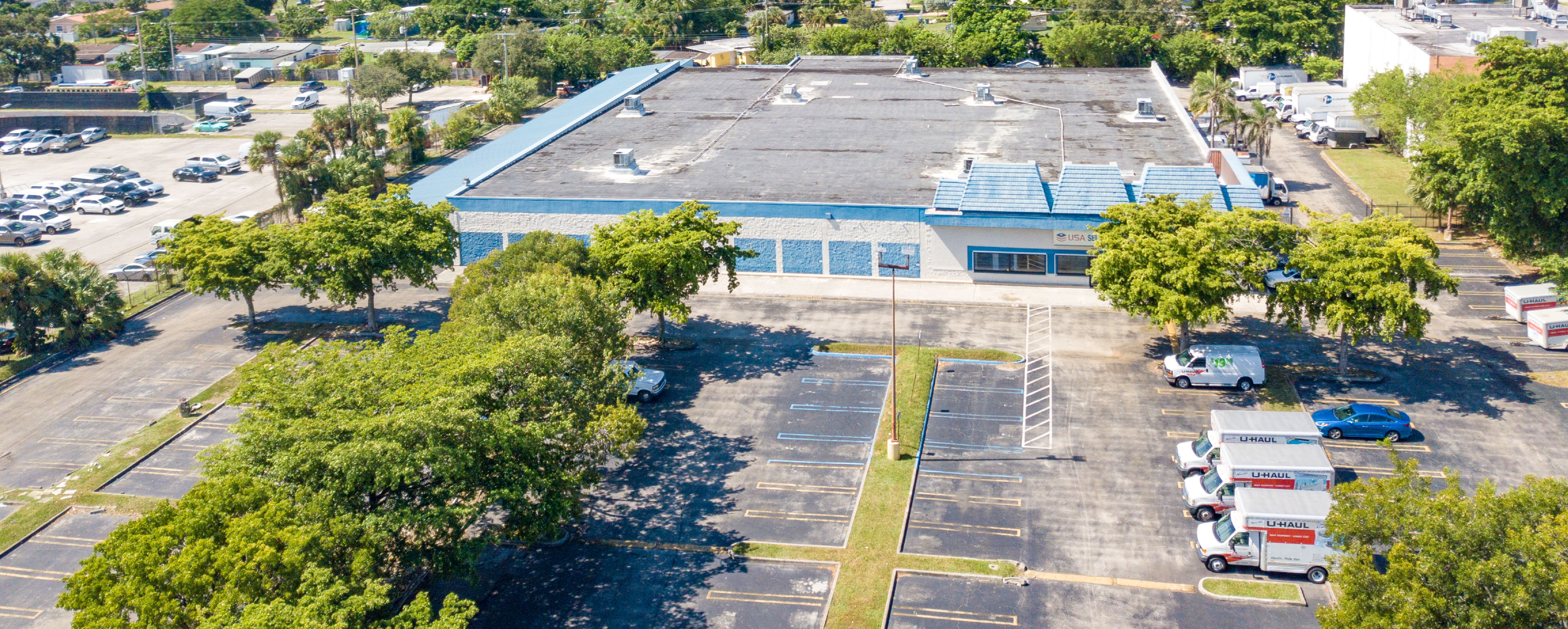 aerial view of USA storage facility grounds