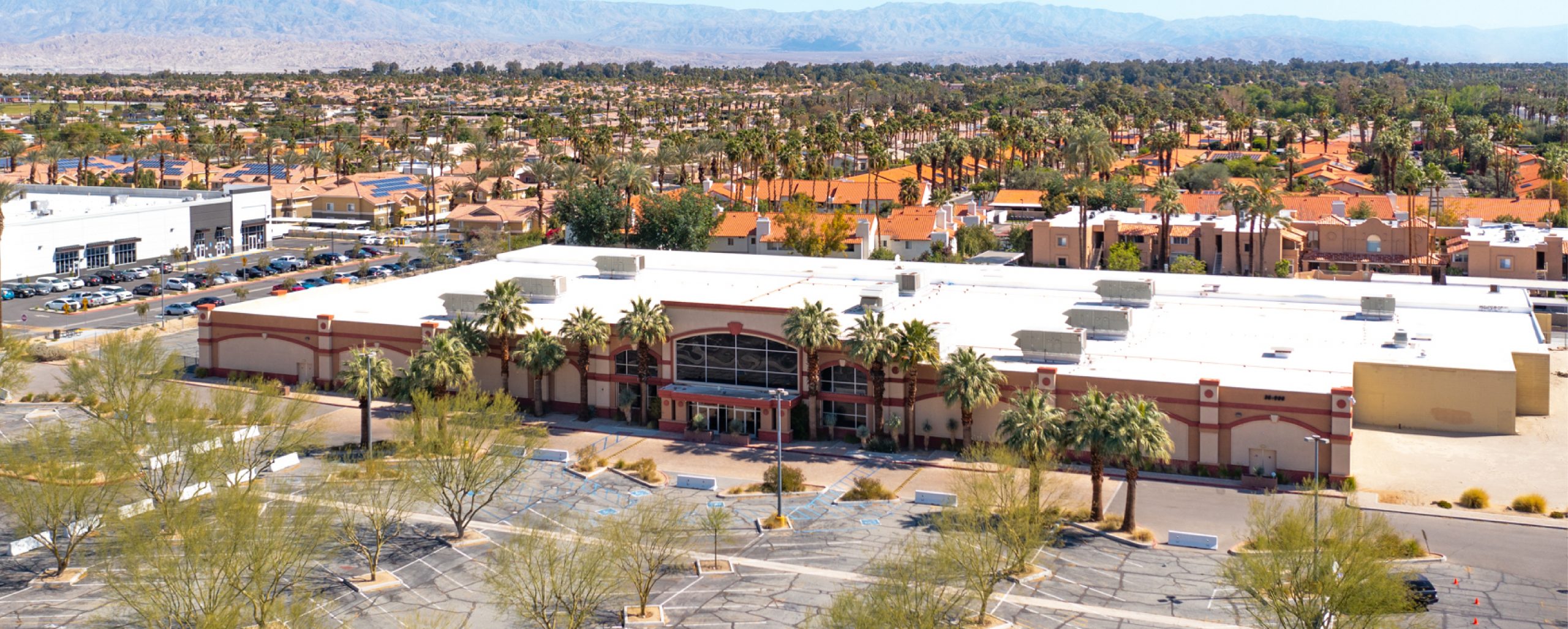 aerial view of retail space