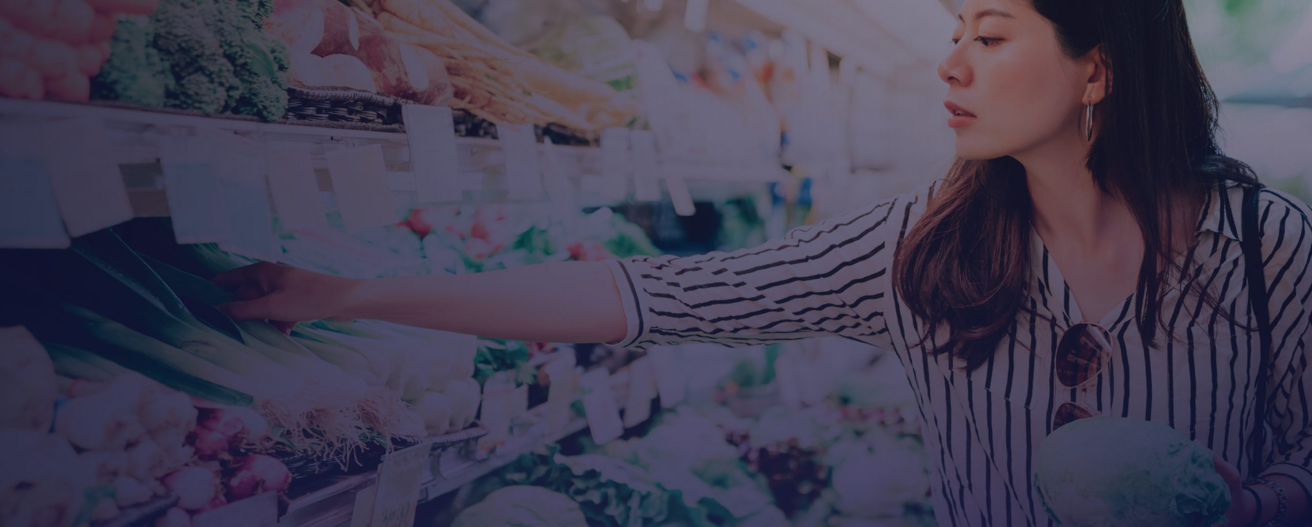 woman shopping in grocery store