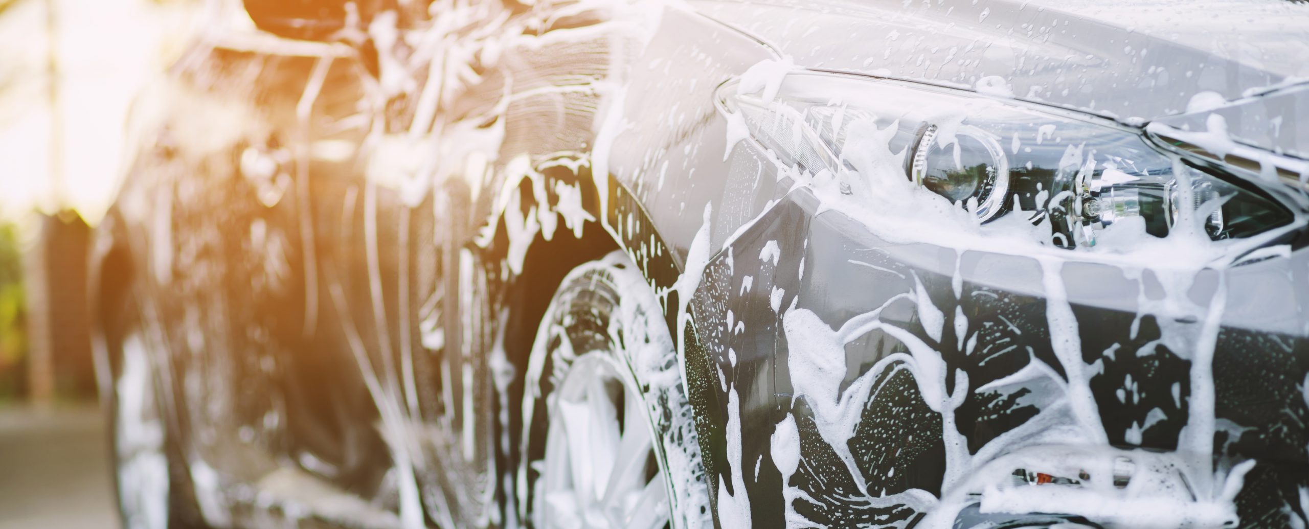 car washing in car wash